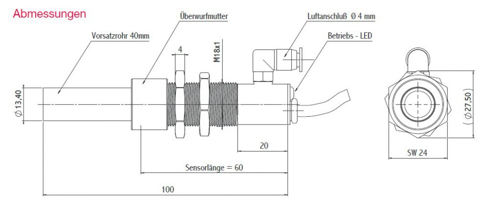 infrarottemperatursensornovasensir502gacv40abmessungen