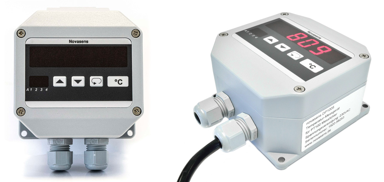 Temperaturmessgerät DP1005 - novasens: Pyrometer, Temperatursensoren und  Infrarot Temperaturmessgeräte zur berührungslosen Temperaturmessung